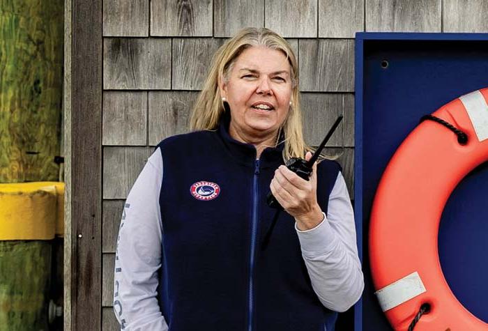 Photo of Christina Martin on the docks of Nantucket Harbor 